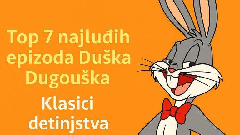 Ilustracija Duška Dugouška sa šargarepom, inspirisana retro crtanim filmovima