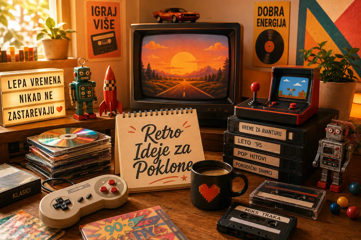 Retro ideje za poklone sa starim konzolama, kasetama, CD-ovima i nostalgičnim detaljima