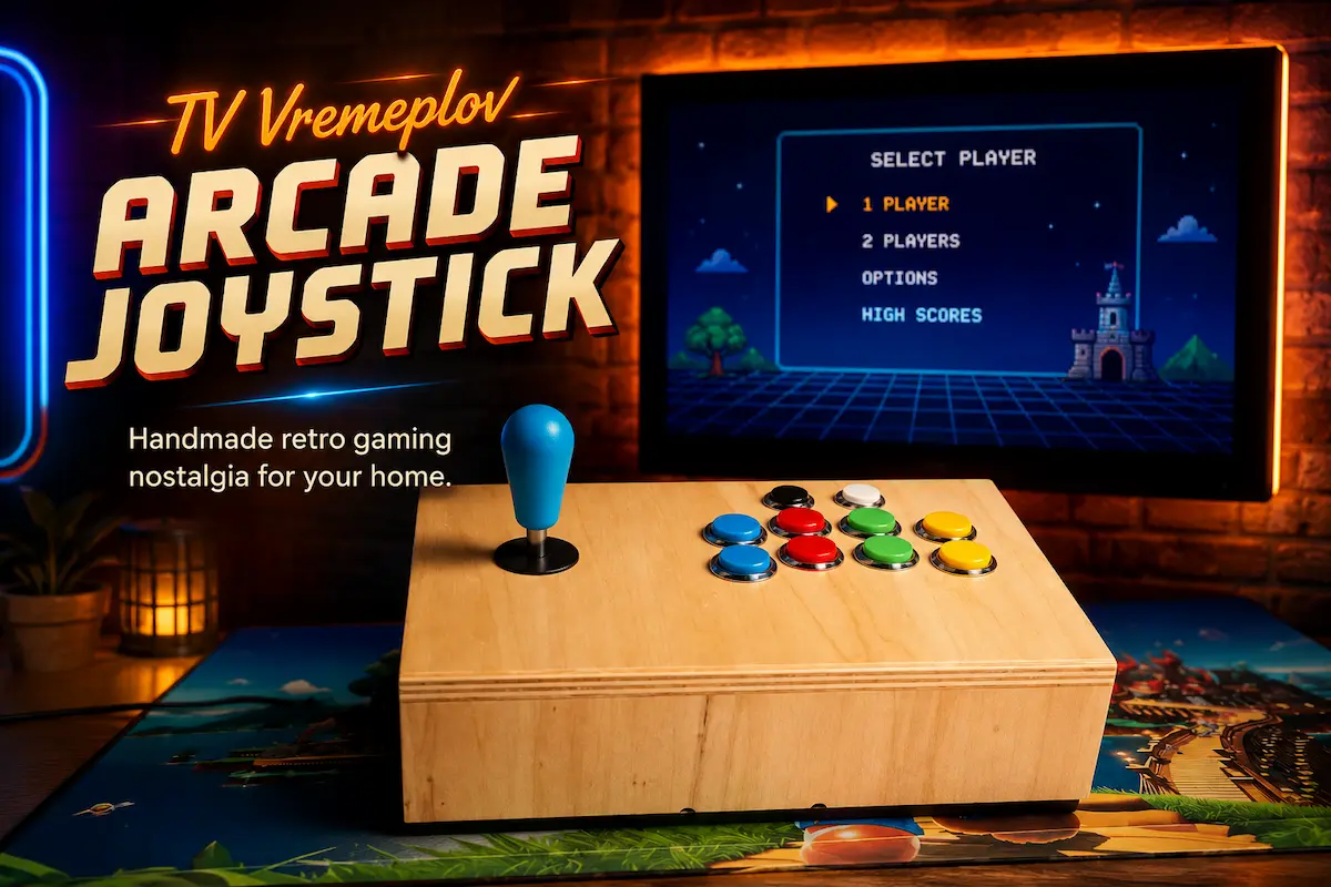 TV Vremeplov Arcade Joystick for retro gaming, classic arcade games and nostalgic old-school fun.