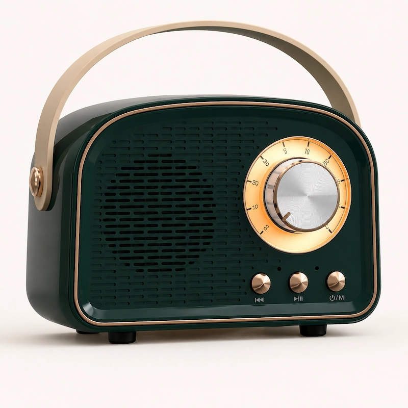 Mini retro Bluetooth zvučnik sa FM radiom