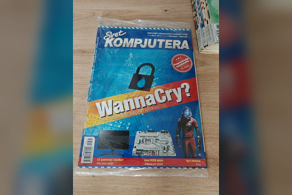 Neotpakovani broj Svet kompjutera 6/2017 posvećen WannaCry napadu