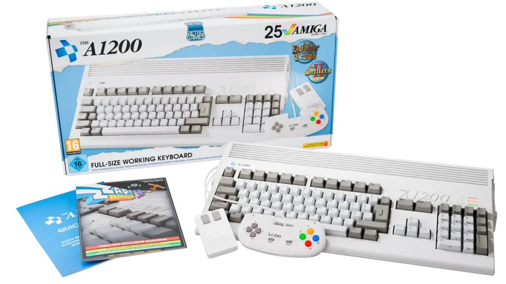 THEA1200 zvanični Amiga proizvod sa pakovanjem, mišem i gamepadom