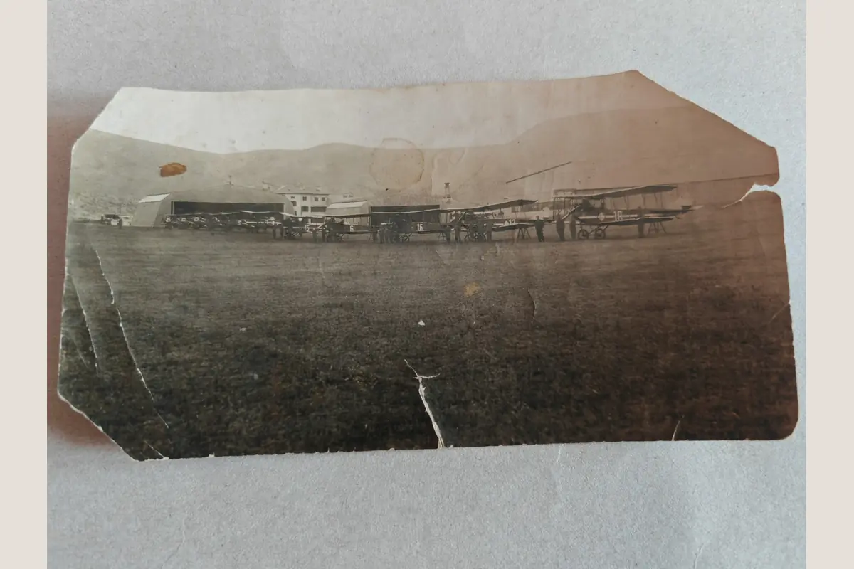 Military airfield in Pančevo in 1939, photographed before the Second World War