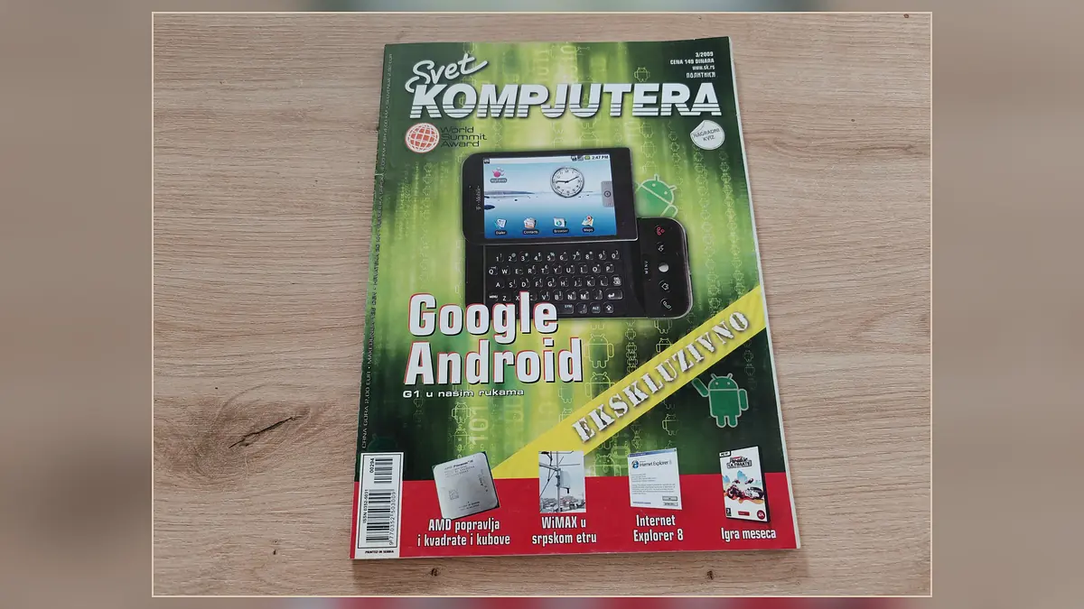 What the First Android Phone Looked Like in 2009: The G1 in Svet Kompjutera